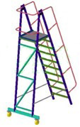 Лестница с площадкой ЛСА складная (по эскизу заказчика)