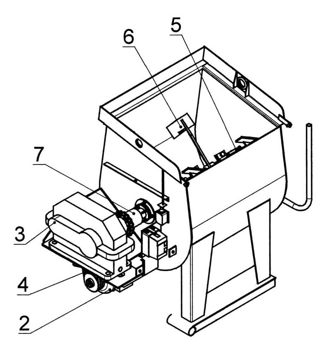 Бетоносмеситель БС-4М (БС-5М) принудительного типа схема2